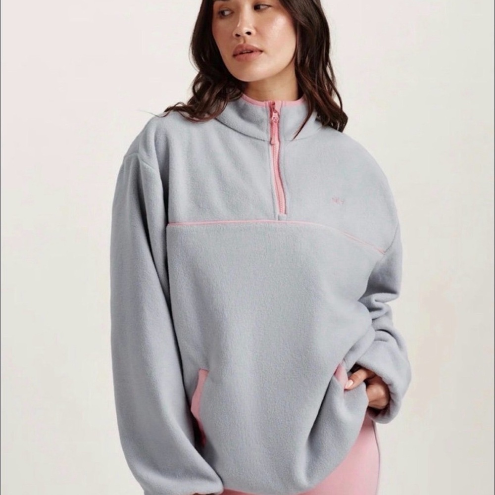 Set Active Micro fleece Half Zip in Bluck
